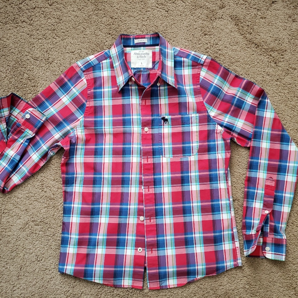 Abercrombie & Fitch mens plaid shirt